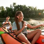 two people in a boat